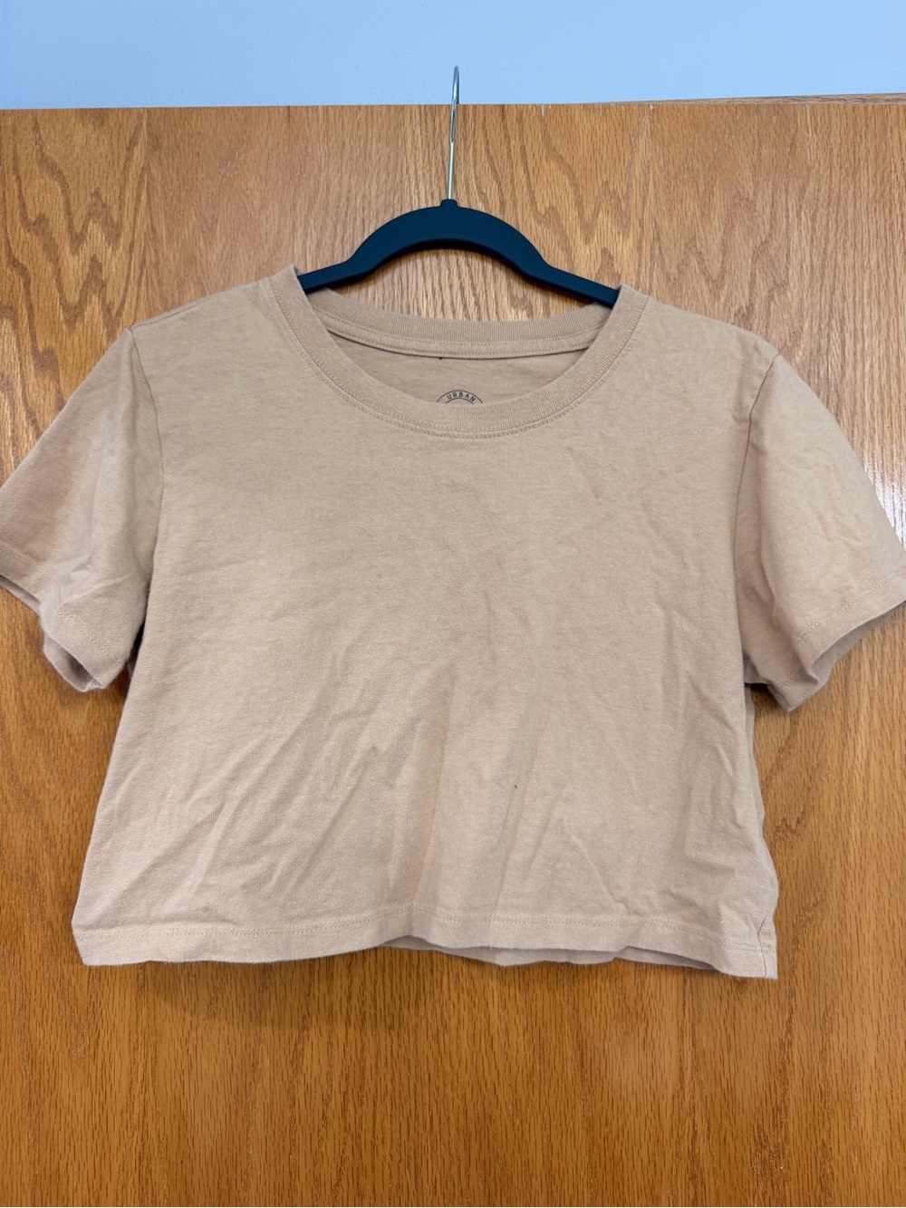 Urban Outfitters Beige Crop Tee